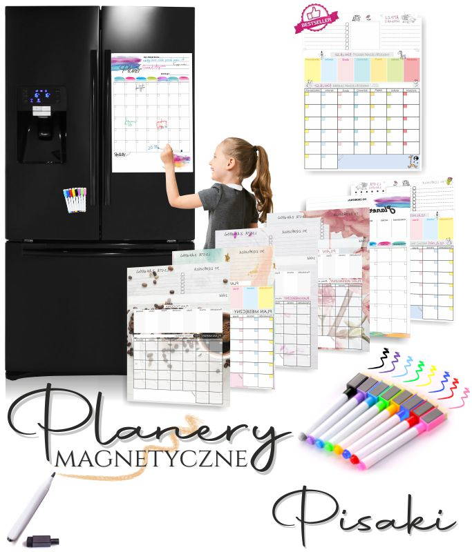 Planer magnetyczny, pisaki, kalendarz