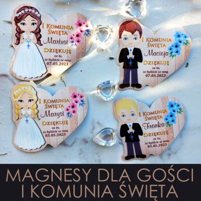 magnesy na I komunie magnesy komunijne