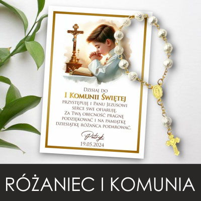 podziękowania na komunie rozaniec dla gosci komunijnych