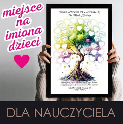 prezent dla nauczyciela na zakończenie roku ramka plakat